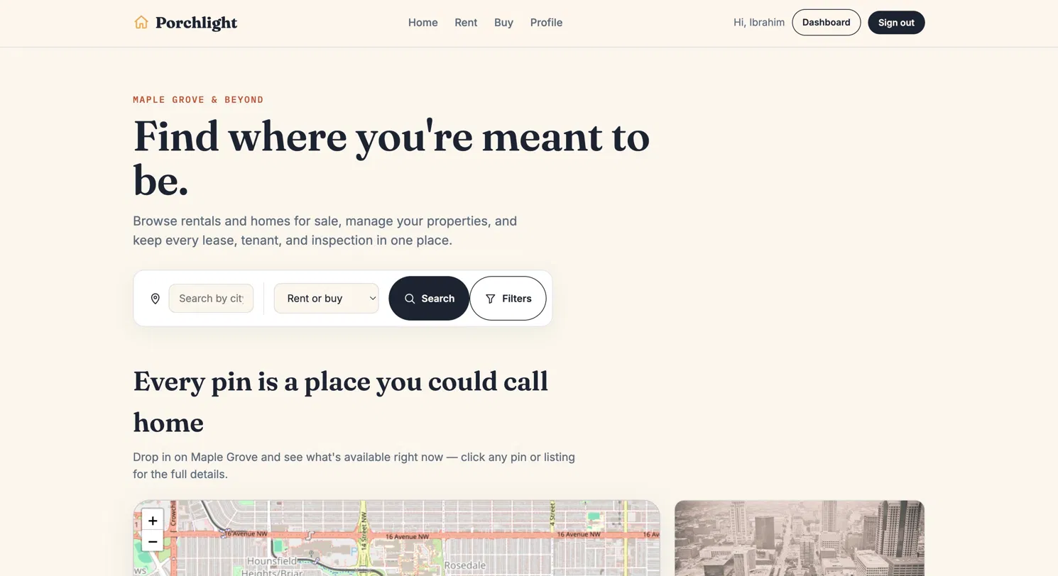 Porchlight real-estate platform